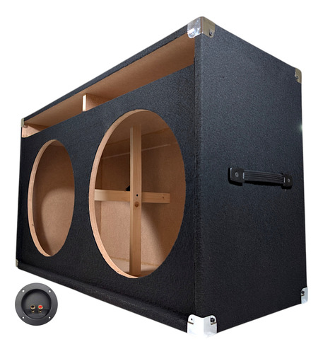 Caja Acústica Grande Con Port Para 2 Subwoofers De 18in
