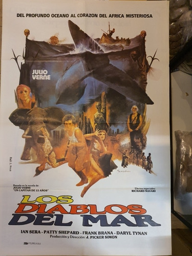 Afiche De Cine Original 2102- Los Diablos Del Mar -j.verne