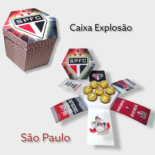 Caixa Explosão Time São Paulo - Sem Chocolate
