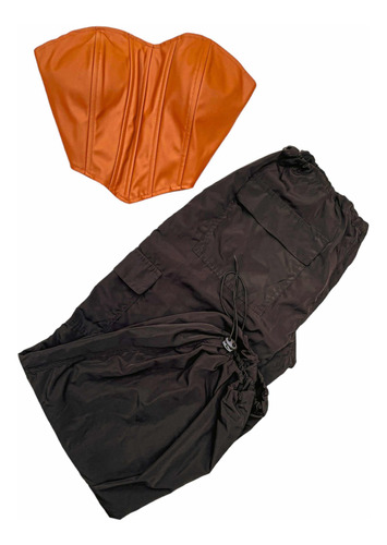 Pantalón Parachute Cargo Negro