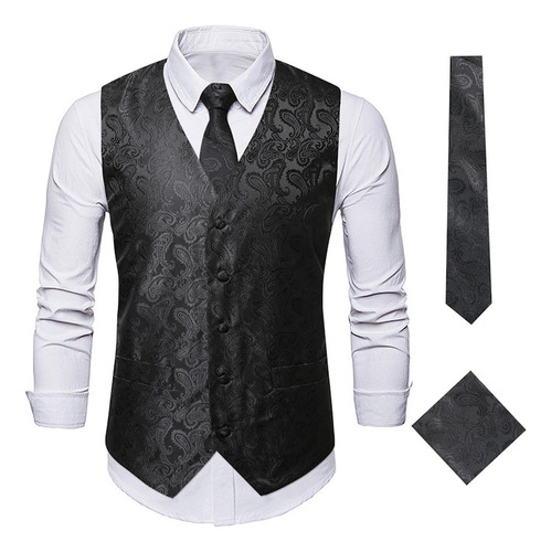 Nuevo Chaleco Cómodo Tipo Blazer Floral Para Hombre Gentlema