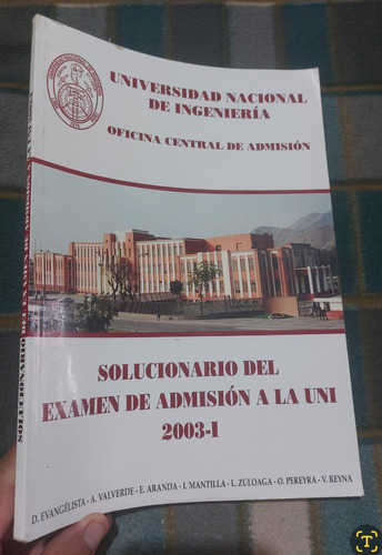 Libro Examen De Admisión Uni 2003- 1 Ocad