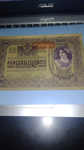 Austria Imperio Austro Húngaro  Billete 10000 Coronas. 1918 