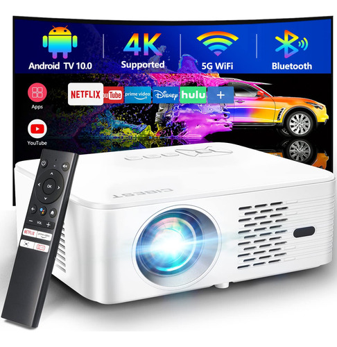 Proyector 4k Compatible Con Android Tv 10.0 5g Wifi Bluetoot