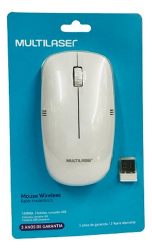 Mouse Inalambrico Multilaser 1200 Dpi New Ar1 Mmul Ellobo