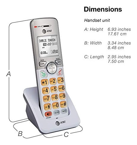 At&t Elhandset Dect 6.0 Teléfono Inalámbrico De La Casa Full