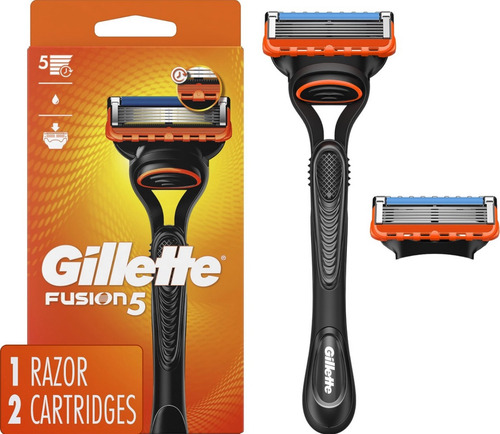 Rastrillo Gillette Fusion 5 Con Dos Cartuchos De 5 Hojas