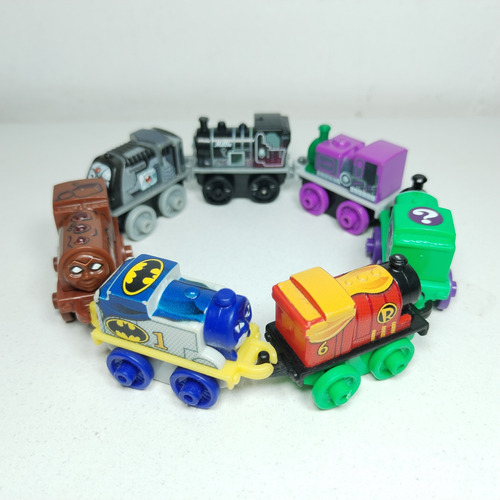 7 Thomas And Friends Plástico Minis Fisher Price Dc Comics (Usado)