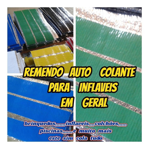 Adesivo Com Cola Remendo Auto Colante Kp100 Bem Forte Com Fios De Nylon Para Brinquedos Inflaveis Piscinas Auto Colante
