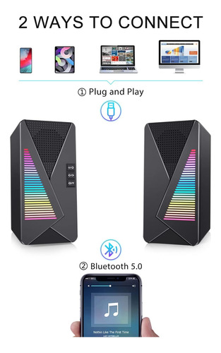 Altavoces De Computadora, Altavoces De Escritorio Rgb Dinámi