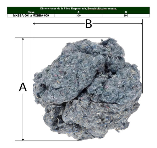 Borras Multicolores, Mxbmr-001, 1 Bolsa De 1kg, Borra, Multi