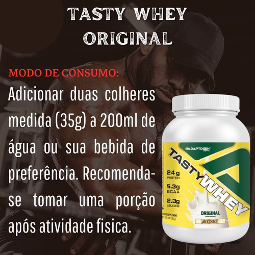 Suplemento En Pó Adaptogen Science Tasty Whey Gourmet Proteínas Sabor Original X 900g Original