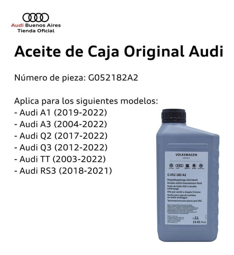 Imagen 2 de 7 de Aceite De Transmisión Caja Automatica Original Audi Q3