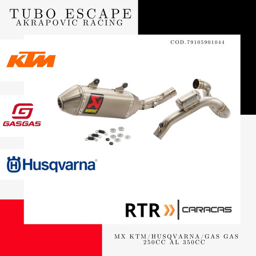 Tubo De Escape Completo Akrapovic Racing Moto  Gas/husq/ktm