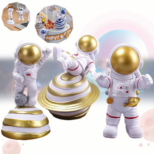 Escultura De Astronauta Exquisit Adorno Para Pasteles Niños 