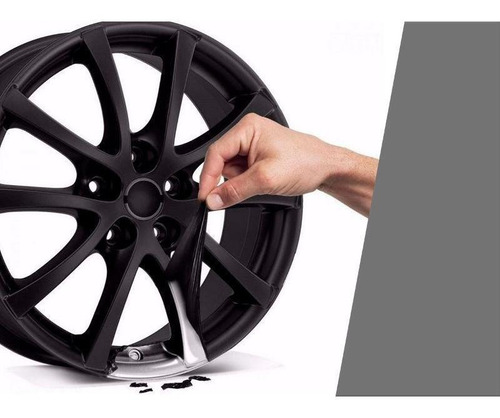 Tinta Spray Envelopamento Liquido Dip Wheel 500ml 4 Un Preto