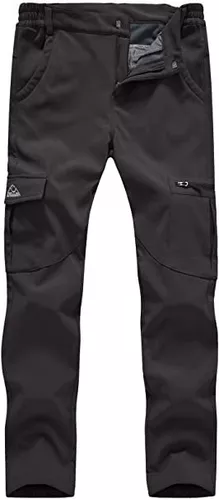 Pantalones cargo de senderismo para hombre, secado rápido, ligeros,  impermeables, 6 bolsillos, para exteriores, pesca, montaña, campamento,  pantalones