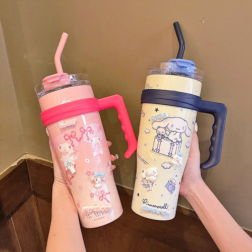 Vaso Termo De Agua Sanrio Kuromi Hello Kitty De 1200 Ml T