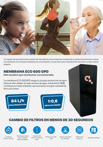 Filtro Agua Osmosis Inversa Por Flujo Directo Sin Deposito