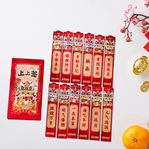 12pçs Envelopes Vermelhos Festival Lunar Tradicional