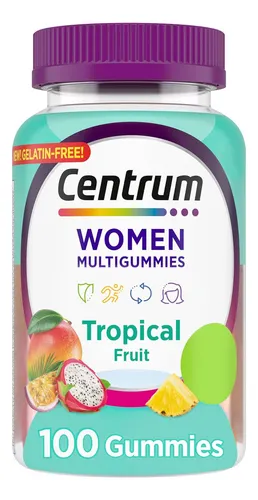 comprar Centrum 100 Gomitas Multivitamínicas Para Mujer, Hechas De Sabores Naturales, Suministro Para 50 Días