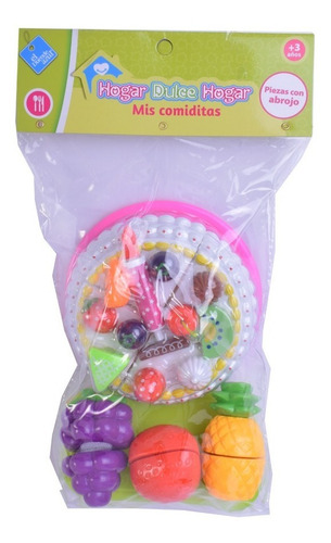 Imagen 1 de 7 de Juego De Comida Con Abrojo Torta Y Frutas El Duende Azul7474