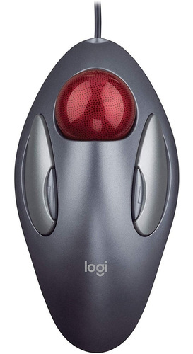 Logitech  Trackman Marble Optical Usb Silver/red