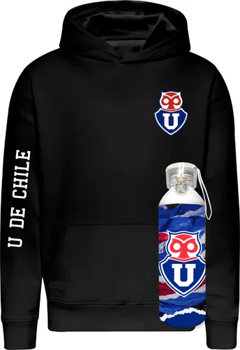 comprar Poleron U De Chile + Botella En Aluminio 750ml - Futbol - Juego - Club Universidad De Chile - Estampaking
