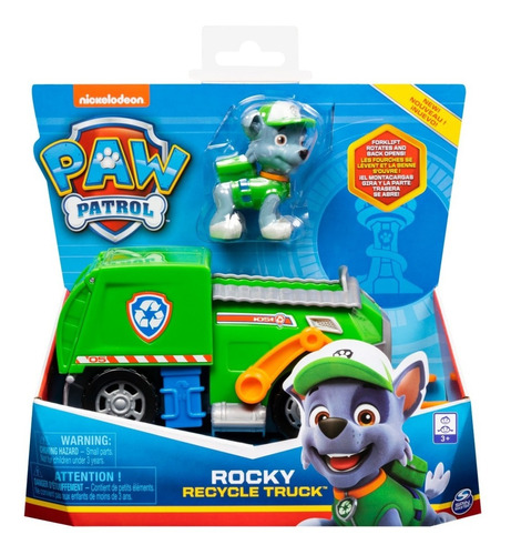 Paw Patrol Vehículo Básico Rocky Color Verde