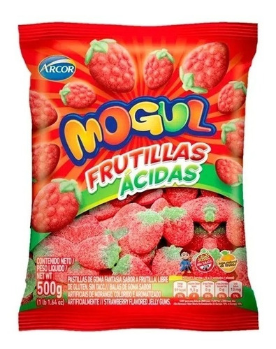 Gomitas Mogul Frutillas Acidas X 500 Gr - Lollipop