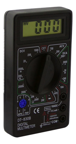 Tester Digital Dt-830b Clasico Negro