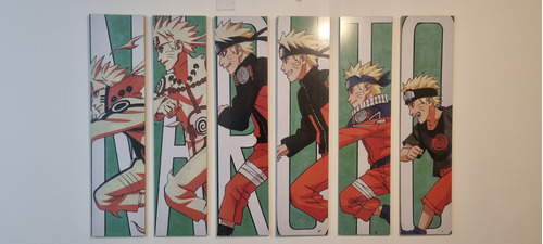 Cuadro Naruto Uzumaki 74x20 6 Piezas Mdf