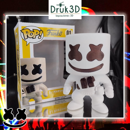 Funko Dj Marshmello Con Caja Impresion 3d