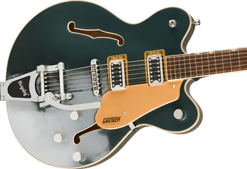 Guitarra Gretsch Electromatic G5622t Bigsby Center Block Cor verde escuro Material da escala Laurel Orientação à mão direita