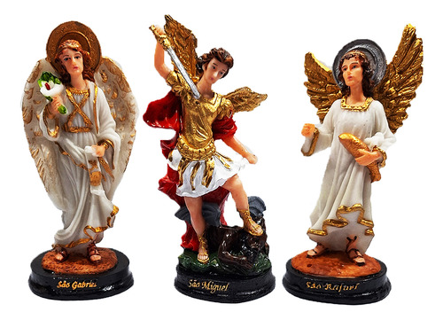 Imagem 3 Anjo Da Guarda Resina Arcanjo São Miguel Gabriel 15