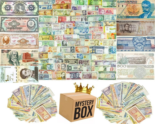 Caja Sorpresa De Billetes De Todo El Mundo Y México Chica