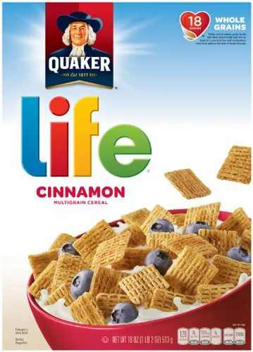 Cereal Quaker Life, Canela, 18 Oz