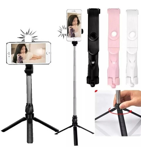 Trípode Selfie Stick Con Luz Led & Control Bt, *itech Shop