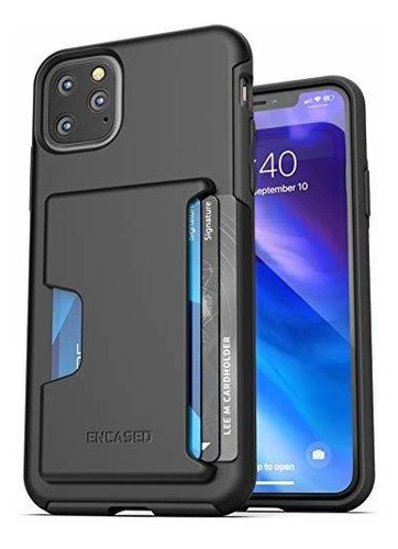 Funda Para iPhone 11 Pro Max Bumper Porta Tarjetas Negro