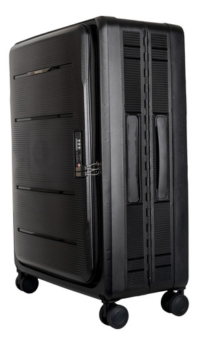 Maleta De Viaje Plegable 24 Pulgadas Tsa Lock 360° Monteli Negro Lisa