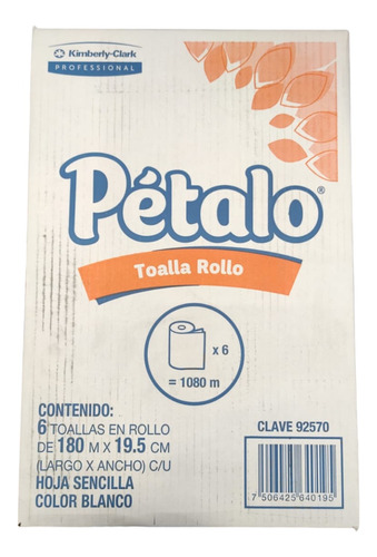 Toalla De Papel Petalo 6 Rollos