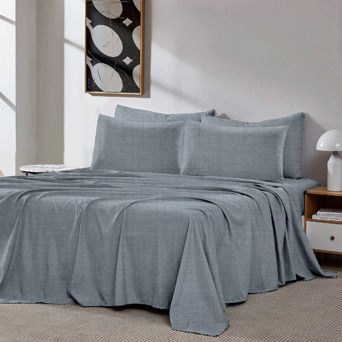 Oh! Sheets Juego De Sabanas Cationico 5 Piezas Individual Gris