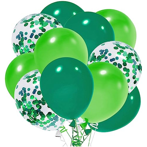 Tkejzu 60 Pcs 12 Globos Verdes Oscuros Frutas Globos 197hb