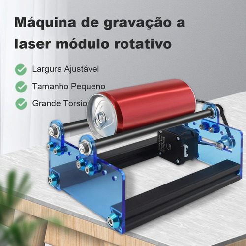 Gravadora Laser 10w + Rolo Rotativo Maquina Para Gravar A Laser Em Metal Laser Corte Cnc 80w 30x30cm Impressora 110v/220v Twotrees