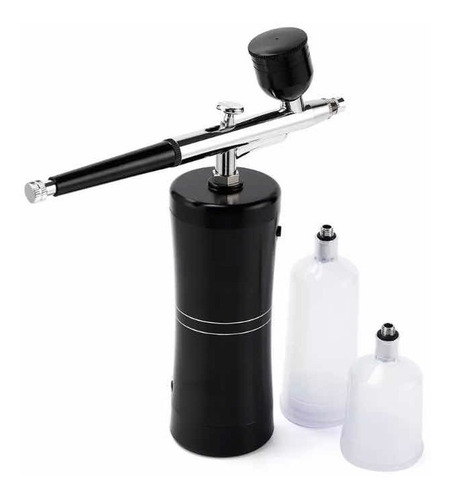 Kit Aerógrafo Com Compressor Portátil Sem Fio Bivolt 0.3 Mm