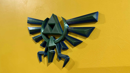 Zelda Triforce - Logo 3d Para Pared - Nintendo.