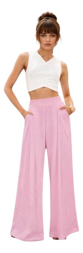 Pantalón Casual Holgado Para Mujer Con Bolsas #42 - P