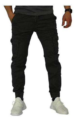 Imagen 1 de 3 de Jogger Pantalón Cargo Hombre Gris
