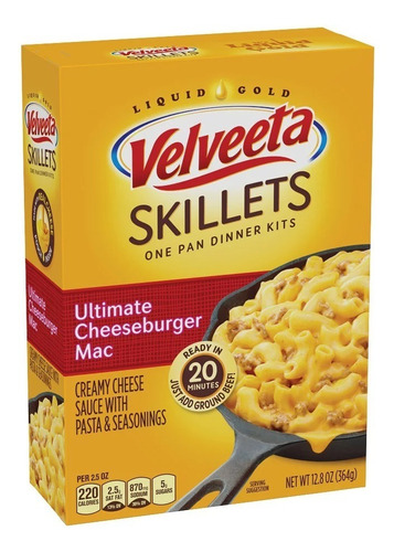 Pasta Velveeta Skillets Importado Cheese Buerger 355gr