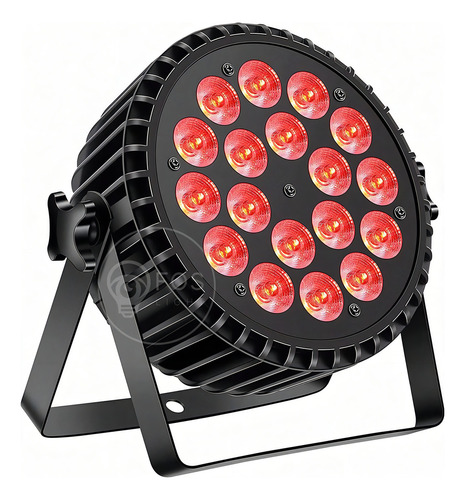 Kit 6 Refletor Par Led Slim 18x18w Rgbwa+ Uv 6n1 Dj Festas 127/220V